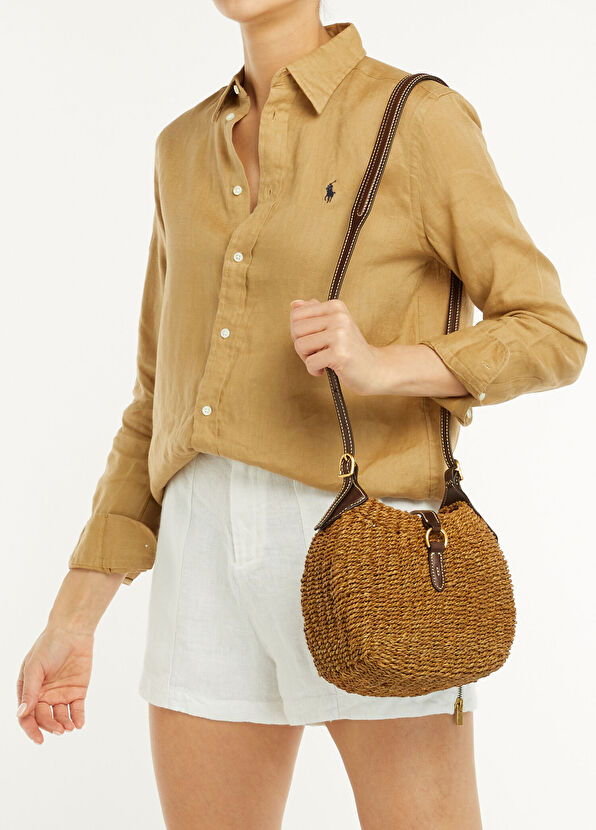 Polo Ralph Lauren Kahverengi Kadın Rafya Çanta - 2