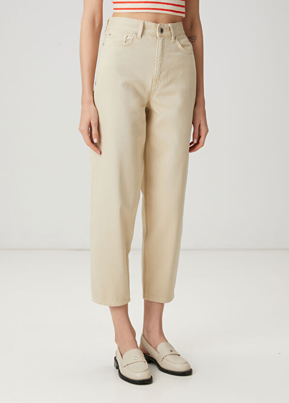 Beymen Club Tapered Fit Cream Jeans - 3