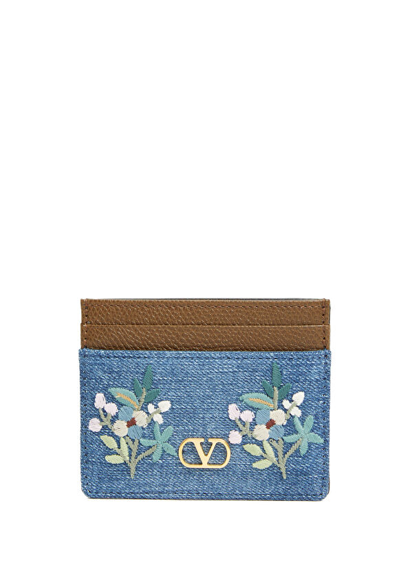 Valentino Garavani VLogo Mavi Kadın Denim Kartlık - 1