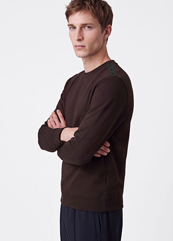 Beymen Club Koyu Kahverengi Omzu Kaz Detaylı Sweatshirt - 3