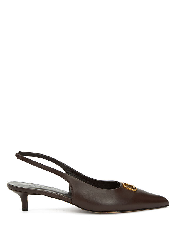 Beymen Club Kahverengi Deri Topuklu Ayakkabı - 1