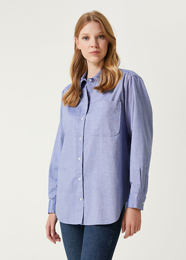 Beymen Club Koyu Mavi Cepli Gömlek - 1