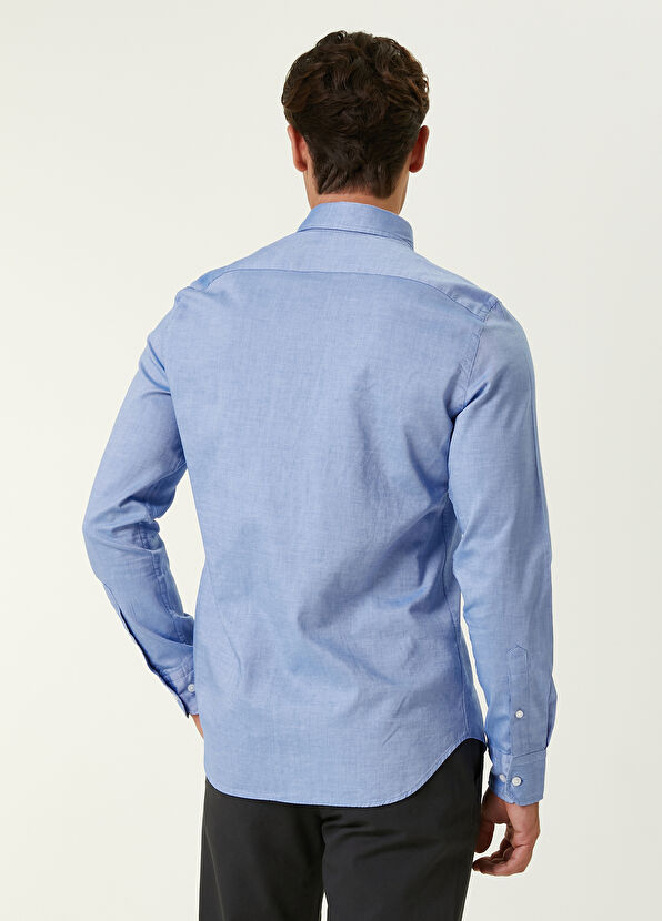 Beymen Club Slim Fit Koyu Mavi Oxford Gömlek - 4