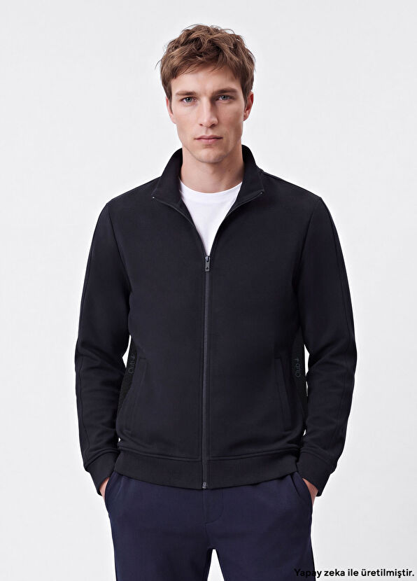 Beymen Club Lacivert Kaz Detaylı Joop Interlock Sweatshirt - 1