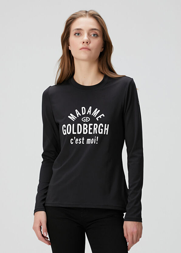 Goldbergh Siyah Logolu Uzun Kol T-shirt - 1