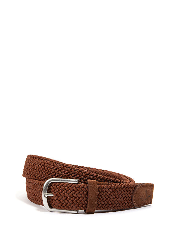 Beymen Club Kiremit Lastik Örgülü Erkek Kemer - 1