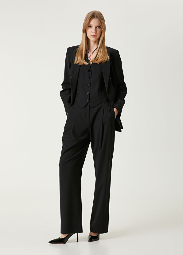 Beymen Club Black Pleated Palazzo Trousers - 2
