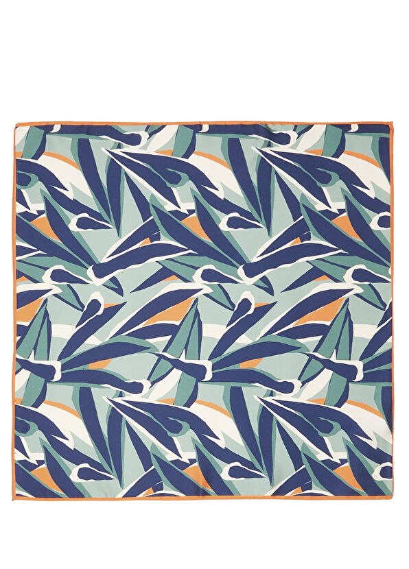 Beymen Club Çok Renkli Desenli 50x50 Kadın Saten Fular - 1