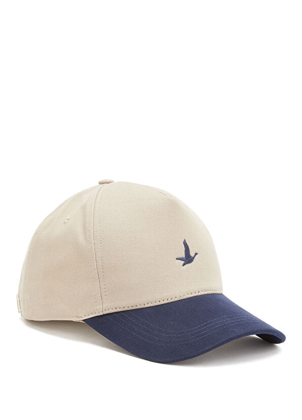 Beymen Club Beige Logo Embroidered Men's Hat - 1