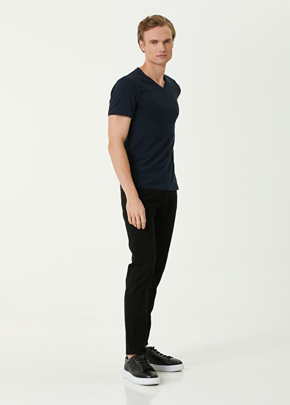 Beymen Club Lacivert V Yaka Basic T-shirt - 2