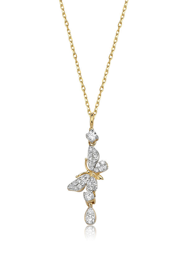 Aida Bergsen Flutter Butterfly Womens Gold Necklace - 2
