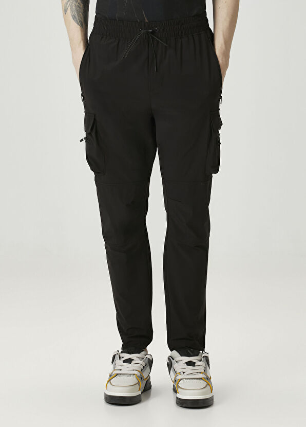 Represent Black Cargo Pants - 2