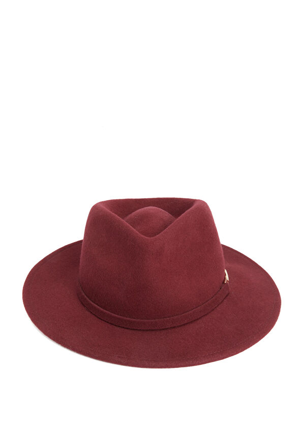 Beymen Club Burgundy Accessory Women's Fedora Wool Hat - 2