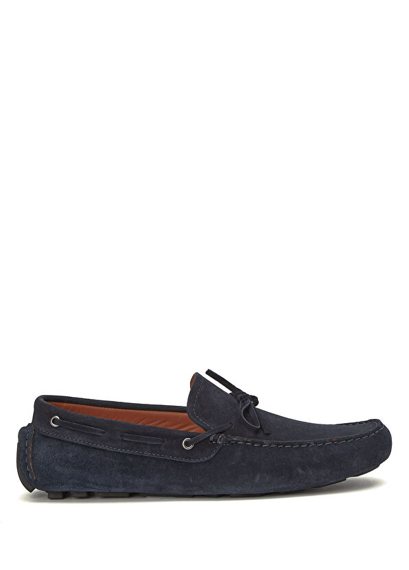Beymen Club Navy Blue Lace-Up Men's Suede Driver - 1