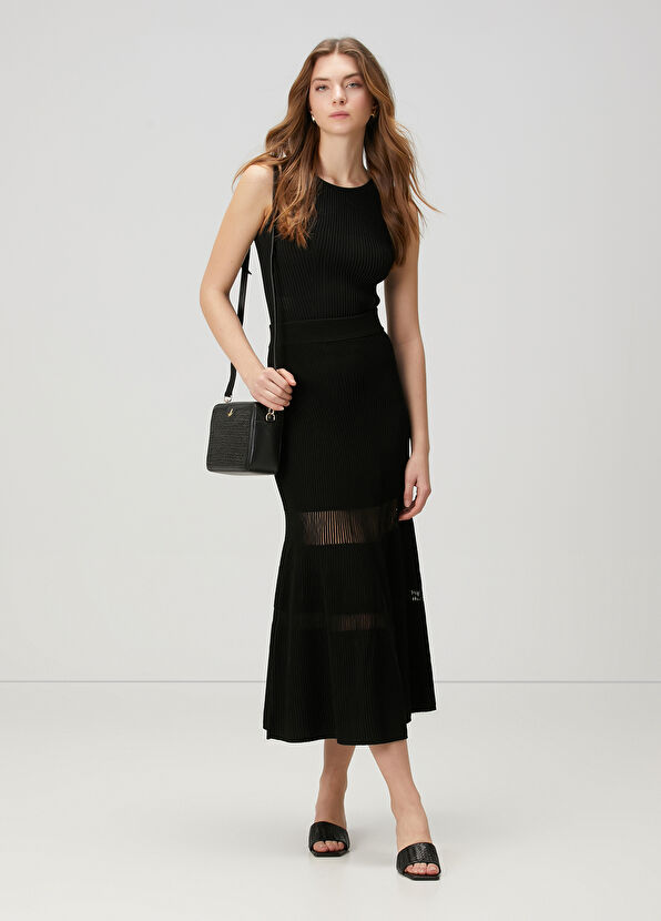 Beymen Club Siyah Midi Triko Etek - 1