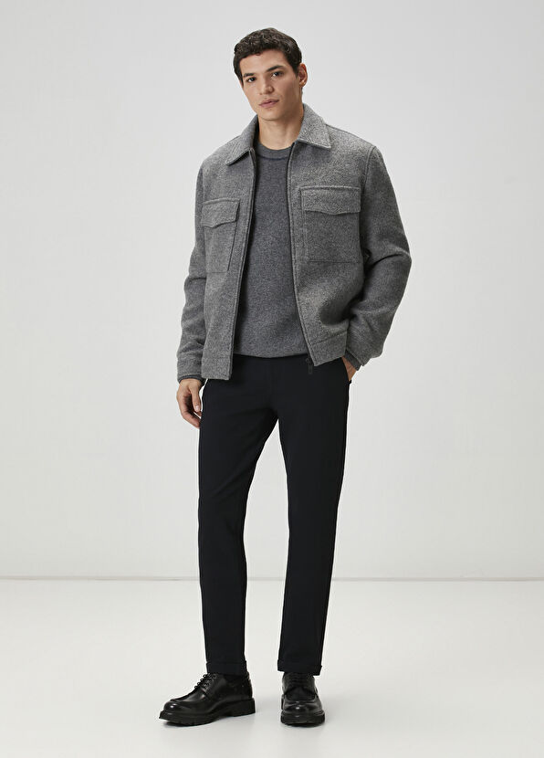 Beymen Club Navy Blue Waist Corded Crinckle Sports Trousers - 1