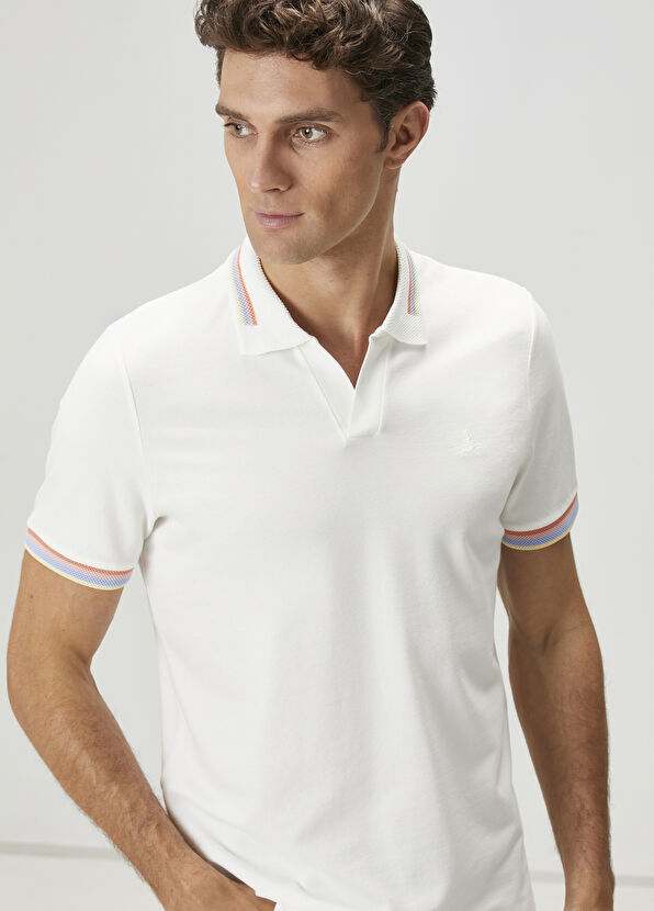 Beymen Club Kırık Beyaz Polo Yaka T-shirt - 4