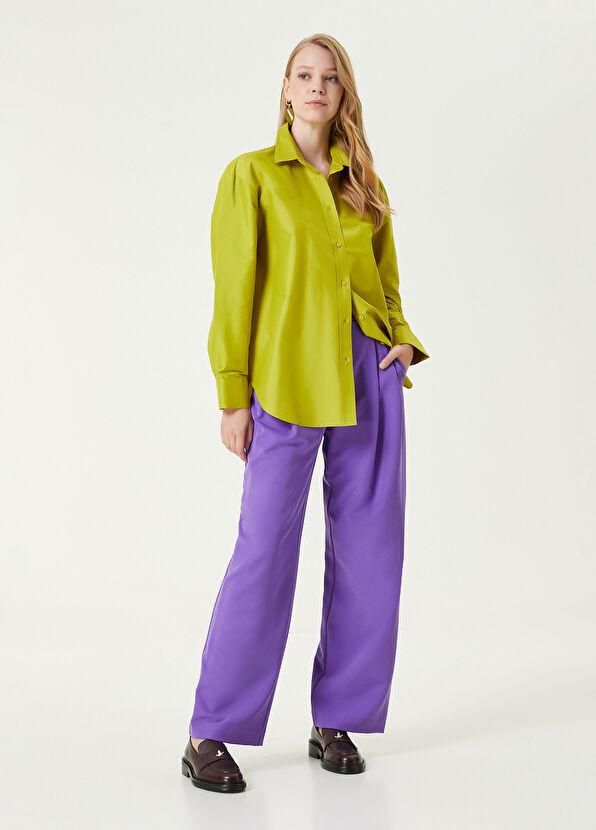 Beymen Club Sarı Boyfriend Tafta Gömlek - 3