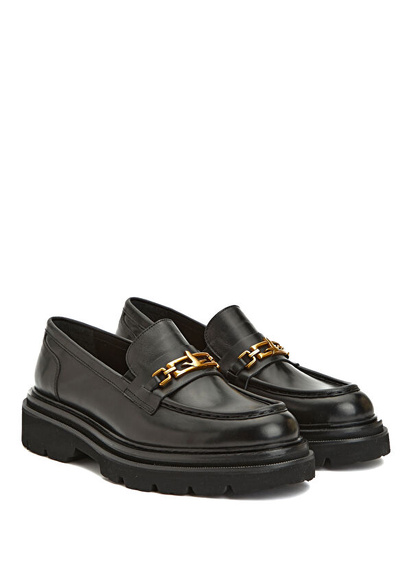 Beymen Club Black Women's Leather Loafer - 2