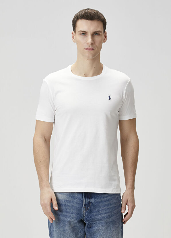 Beyaz Logo Detaylı T-shirt - Görsel 2
