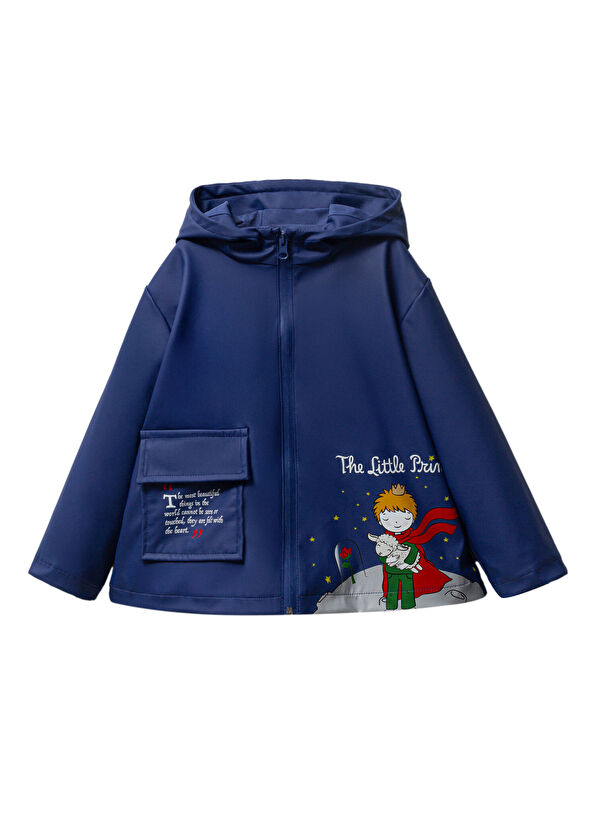 Küçük Prens Baskılı Kauçuk Su Geçirmez Pamuk Astarlı Erkek Çocuk Yağmurluk - Görsel 2