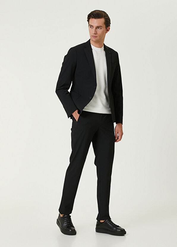Beymen Club Slim Fit Black Wicking Textured Suit - 4