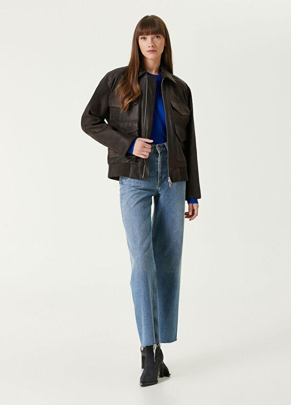 Academia Kahverengi Deri Ceket - 3