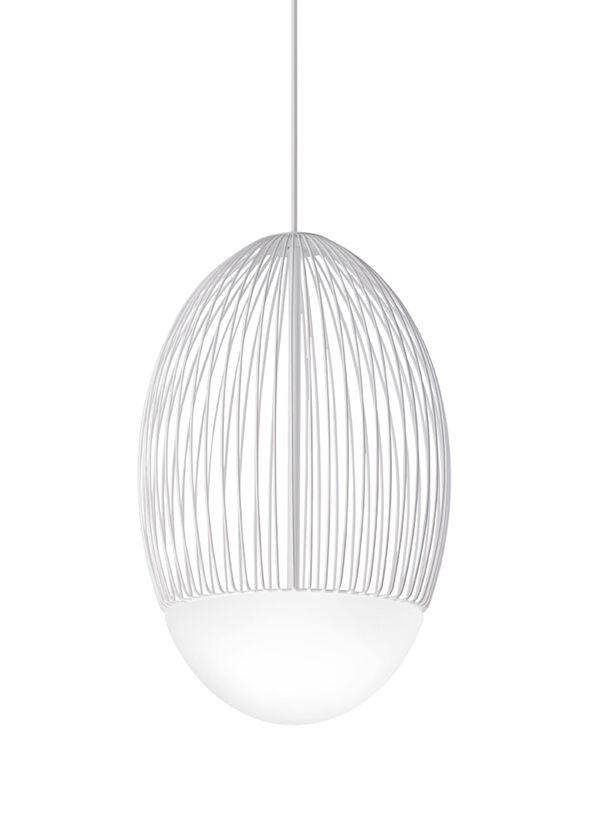 Bakara Collection Riketta Büyük Boy Beyaz Metal Sarkıt Avize  - 1