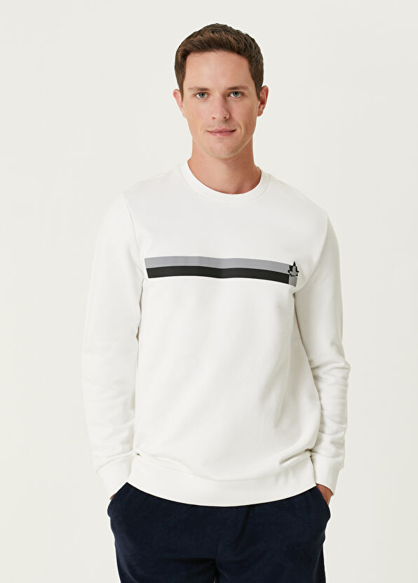 Beymen Club Beyaz Logo Baskılı Sweatshirt - 1