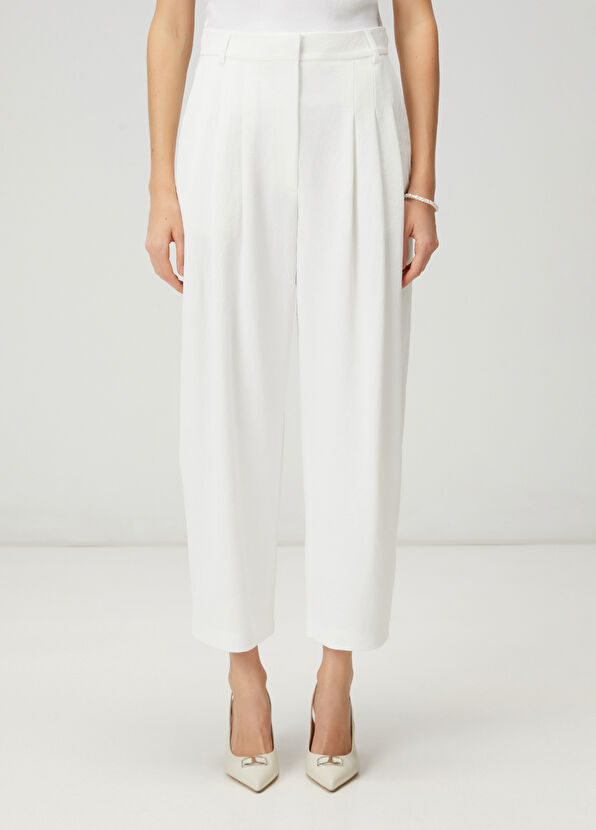 Beymen Club Kırık Beyaz Pileli Pantolon - 3