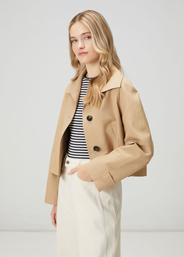 Beymen Club Beige Gabardine Coat - 4