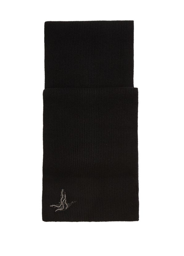Beymen Club Black Goose Embroidered Women's Wool Scarf - 1