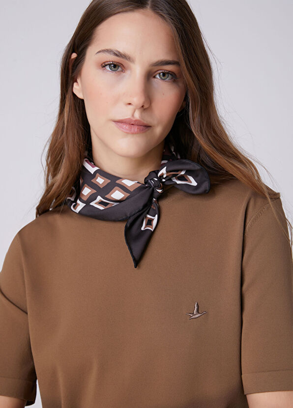 Beymen Club Brown Tile Pattern Scarf - 2