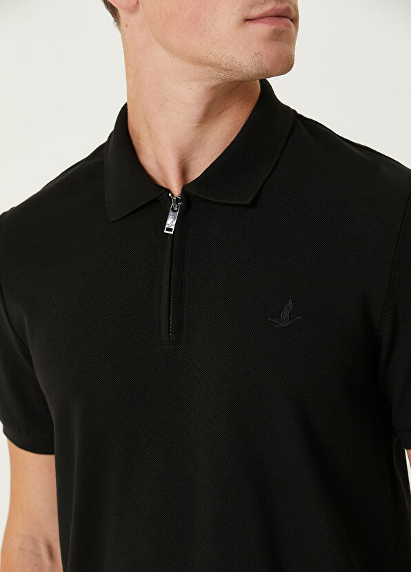 Beymen Club Comfort Fit Siyah Polo Yaka T-shirt - 4