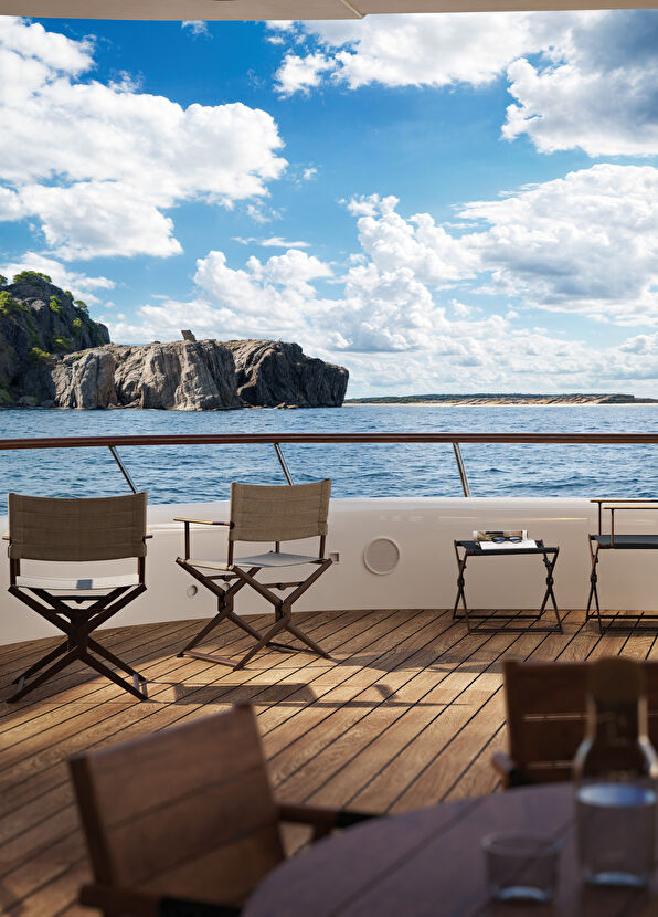 YAAZ Saye Smokey Quartz Folding Director's Chair - 3