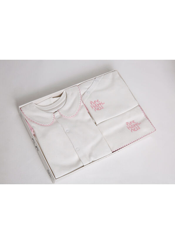 Agula Beyaz Pembe 10 Parça Yenidoğan Hastane Çıkış Seti - 3