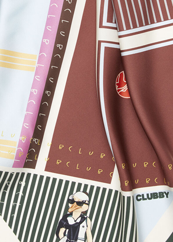 Beymen Club Clubby Multicolor Silk Scarf - 2