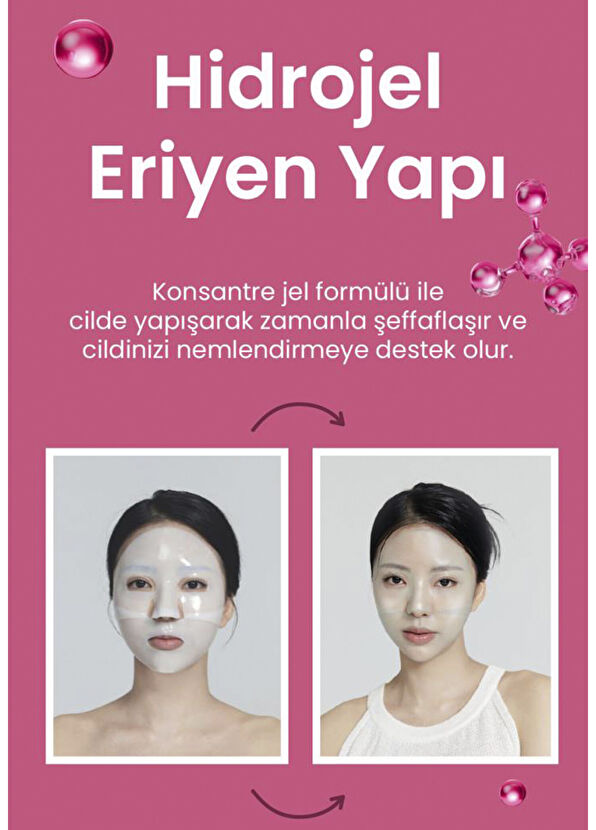 Dermal Seoul Face NAD+ Peptid Hidrojel Canlandırıcı Nemlendirici Eriyen Yüz Maskesi 34 gr - 3