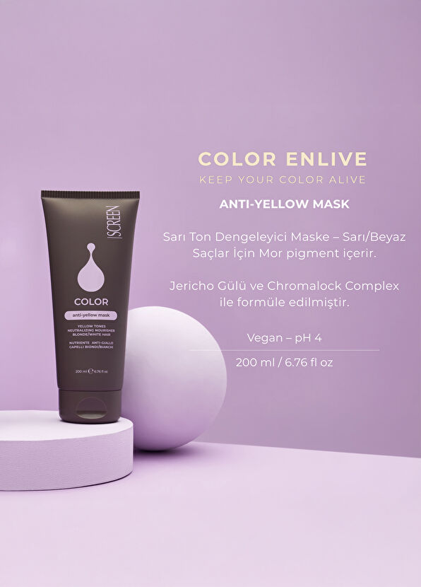 Screen Hair Care Color Anti-Yellow Anti-Yellow Hair Mask 200 ml - 2