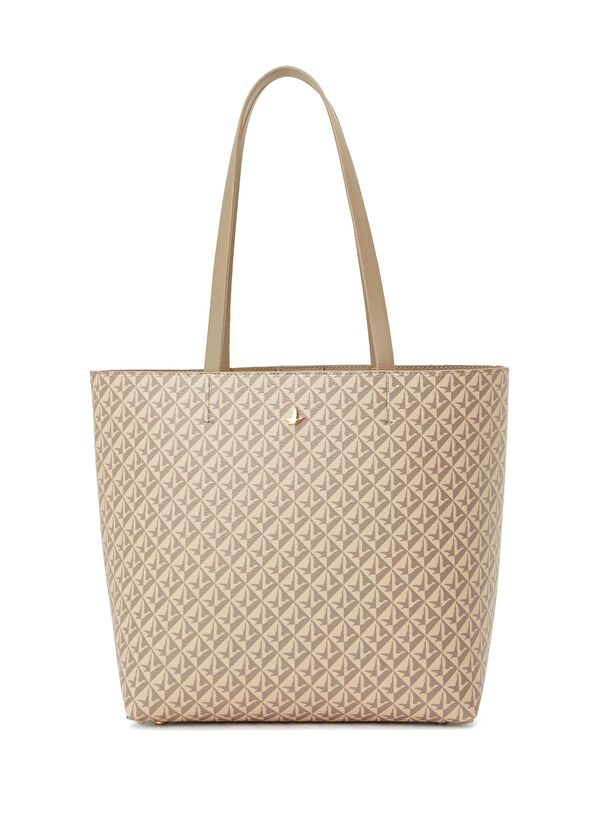 Beymen Club Camel Monogram Women's Bag - 1