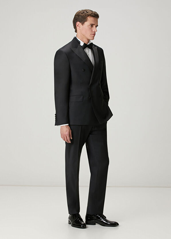 Beymen Club Siyah Yün Kruvaze Smokin - 2