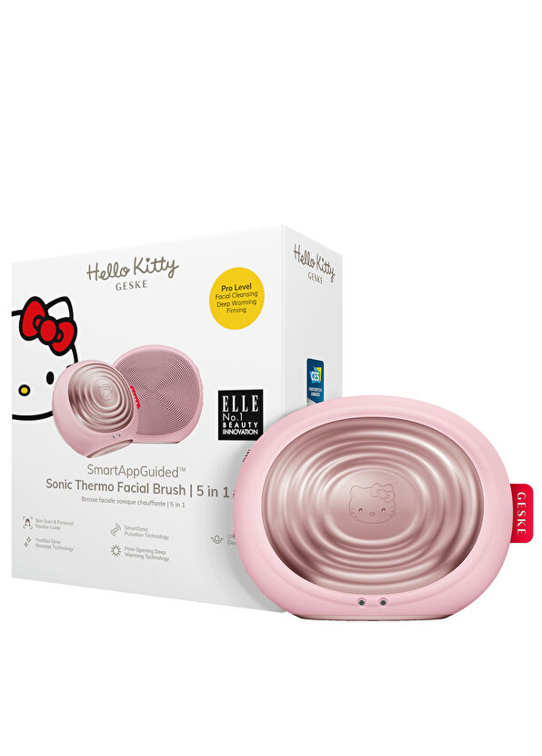 Geske Sonic Thermo Facial Brush Pink 5-in-1 Facial Brush Skin Cleansing Device - 2