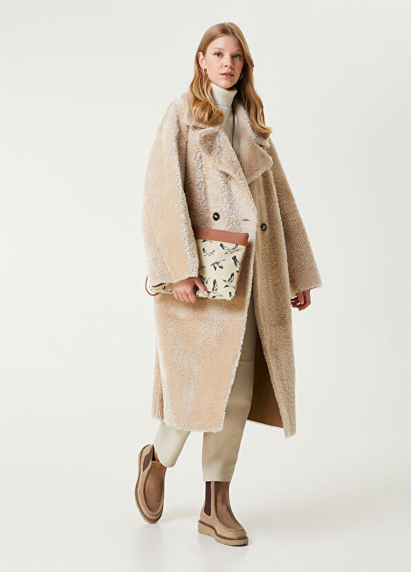 Beymen Club Beige Patterned Women's Clutch - 2