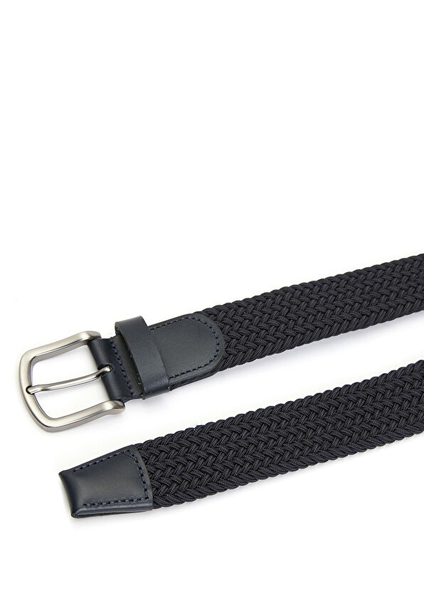 Beymen Club Lacivert Örgü Dokulu Erkek Kemer - 2