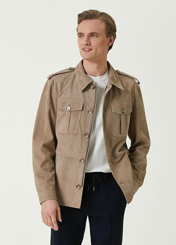 Beymen Club Bej Safari Süet Ceket - 1