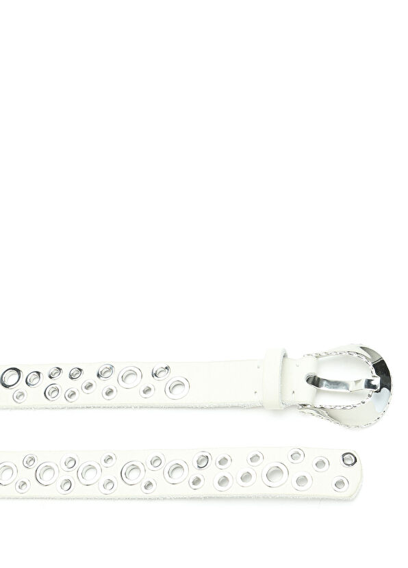 Golden Goose Krem Kadın Deri Kemer - 2