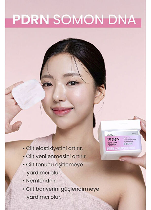 Dermal PDRN Pore Tightening Moisturizer Skin Renewing Anti-Aging Salmon DNA Tonic Pad 120 Pieces - 2