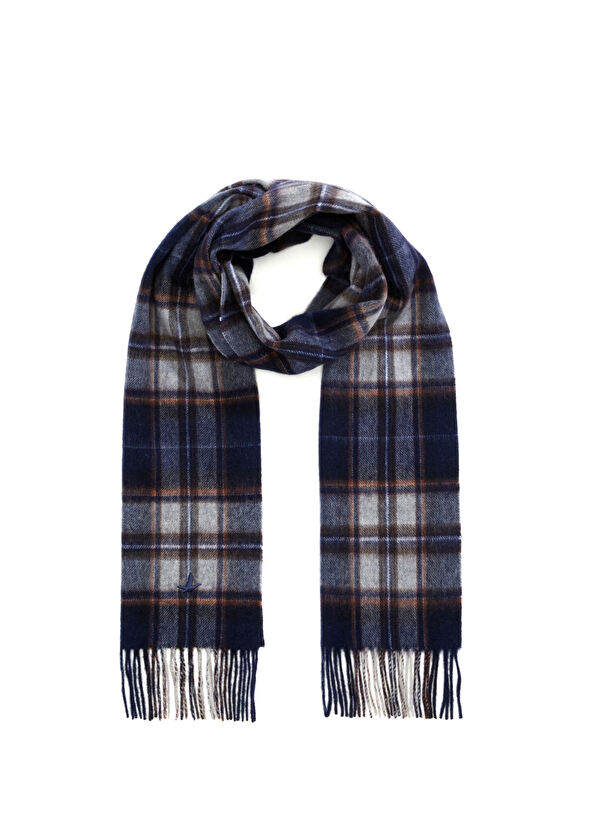 Beymen Club Navy Blue Small Plaid Men's Wool Scarf - 2