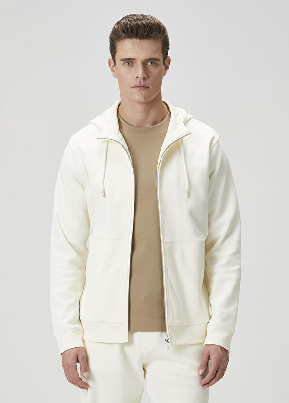 Beymen Club Krem Kapüşonlu Sweatshirt - 1