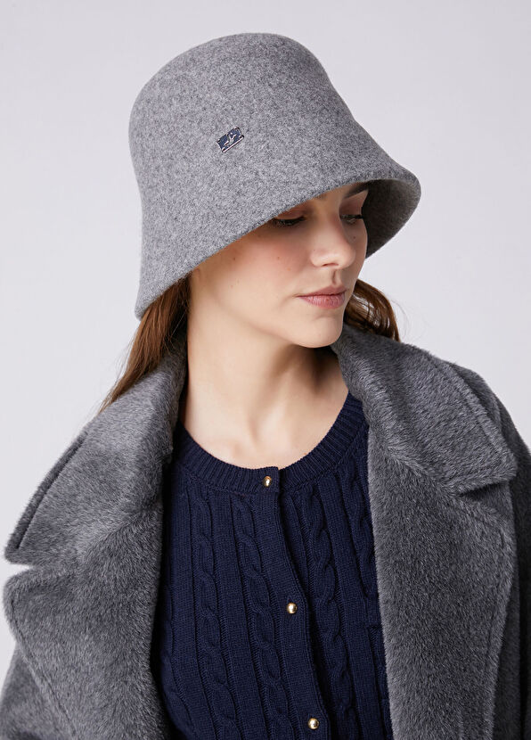Beymen Club Grey Women's Wool Bucket Hat - 2